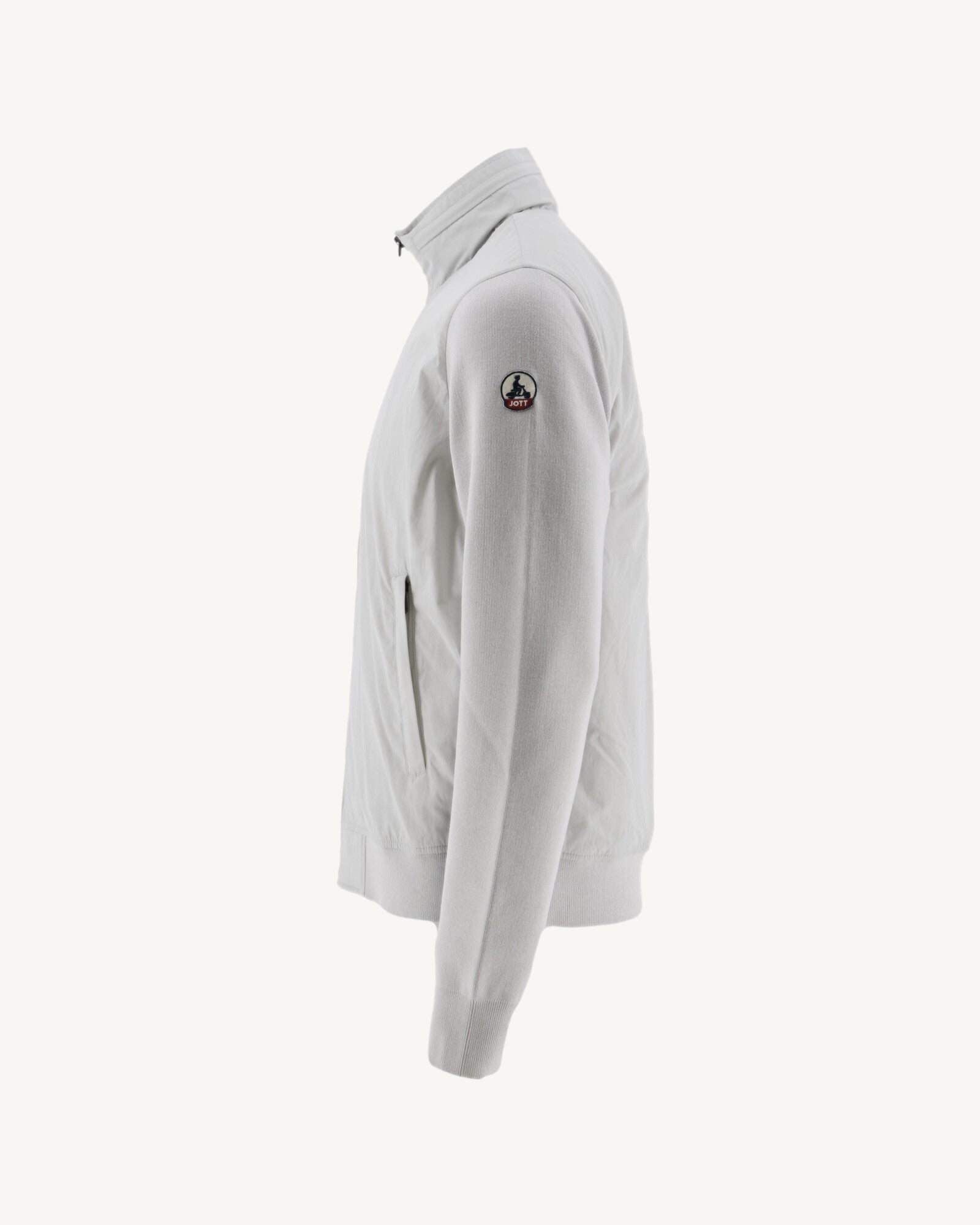Veste à capuche bi-matière Gris clair Bardenas