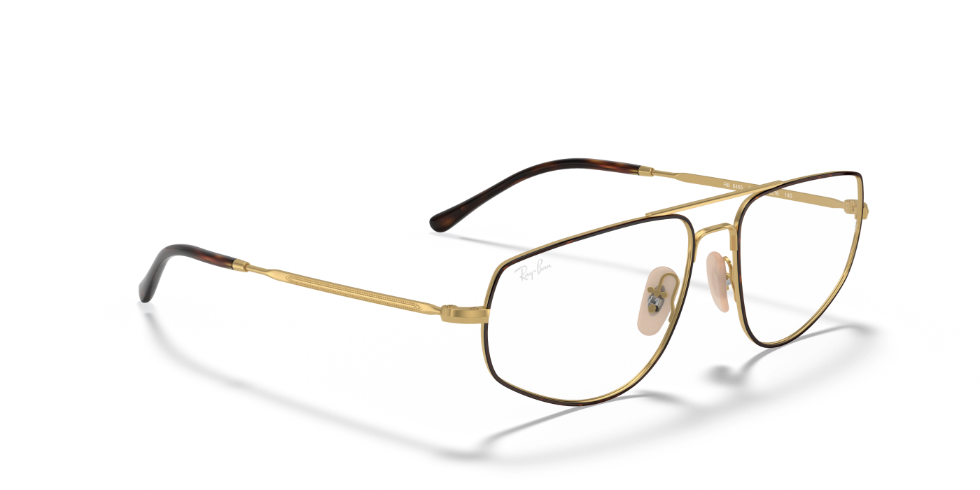RB6455 OPTICS - Havana strălucitoare pe auriu