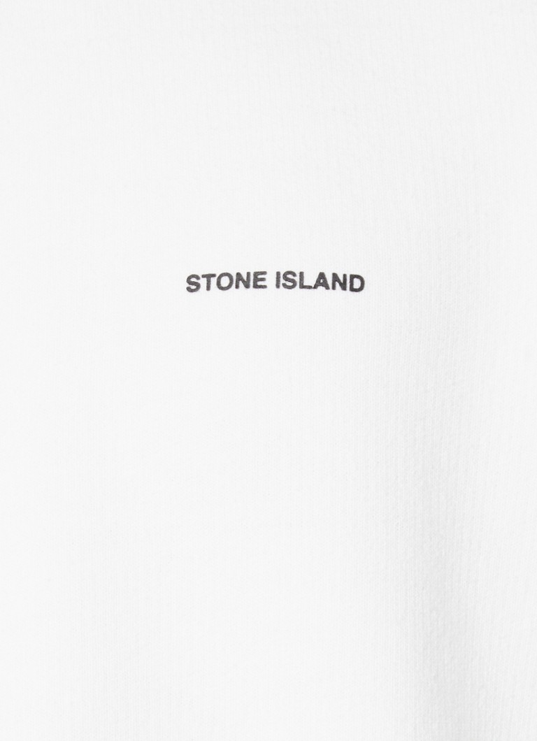Πουλόβερ λεπτής πλέξης Stone Island 61055 με φερμουάρ στο μισό μέρος και λογότυπο