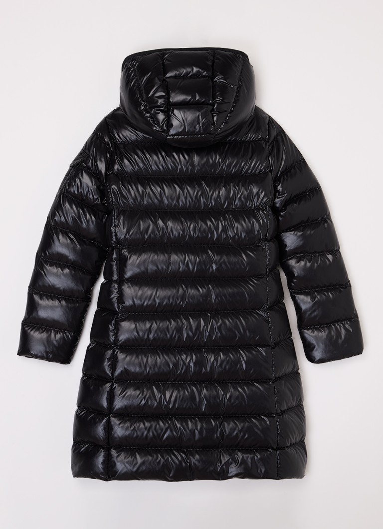 Parka Moncler Moka cu umplutură de puf și glugă detașabilă.
