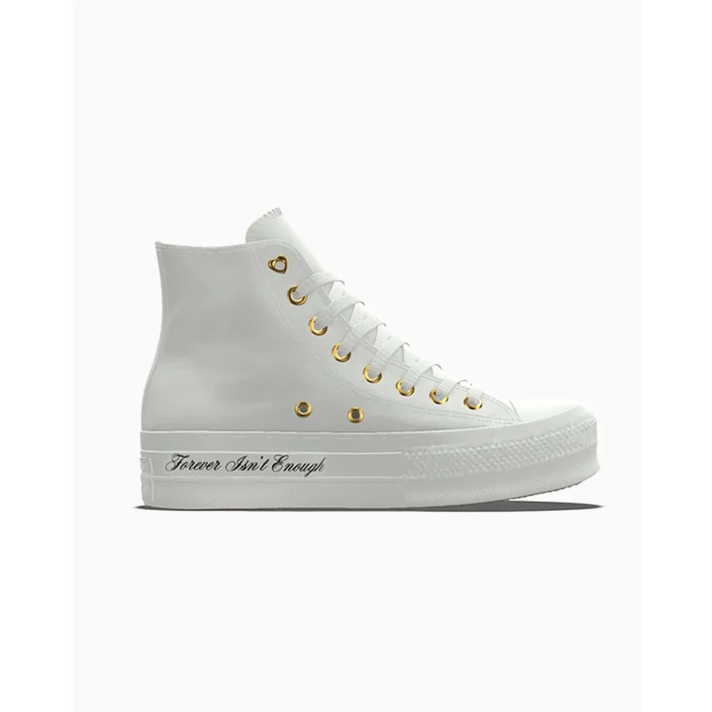 Converse Custom Chuck Taylor All Star Lift Platform Premium Wedding By You A02253CSP24_WHITE_GOLD / weiss