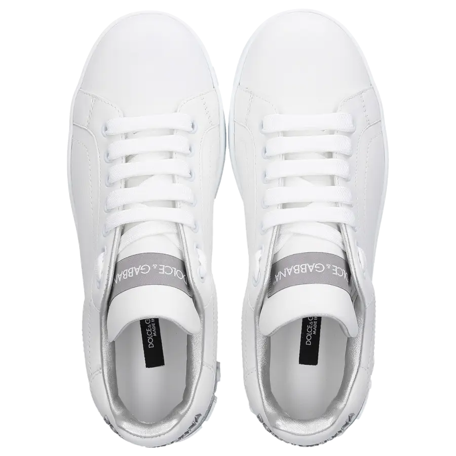 Dolce & Gabbana - Sneaker low PORTOFINO Nappaleder - weiß