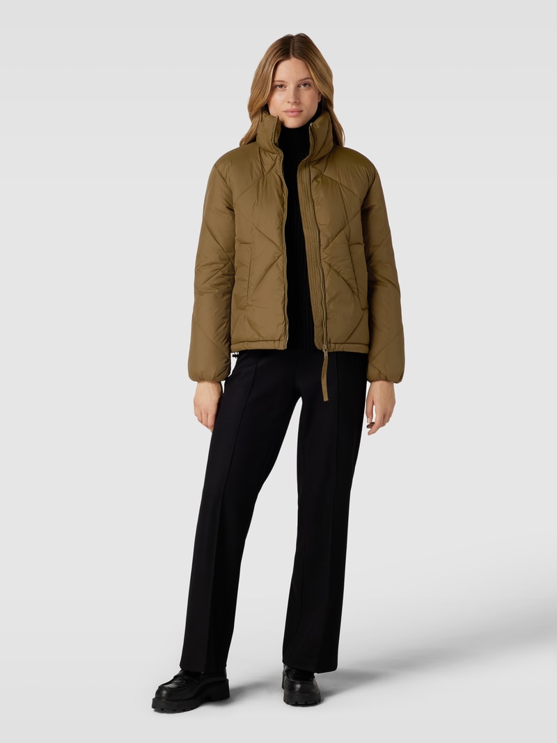 Steppjacke mit Stehkragen Modell 'Bomina' in khaki
