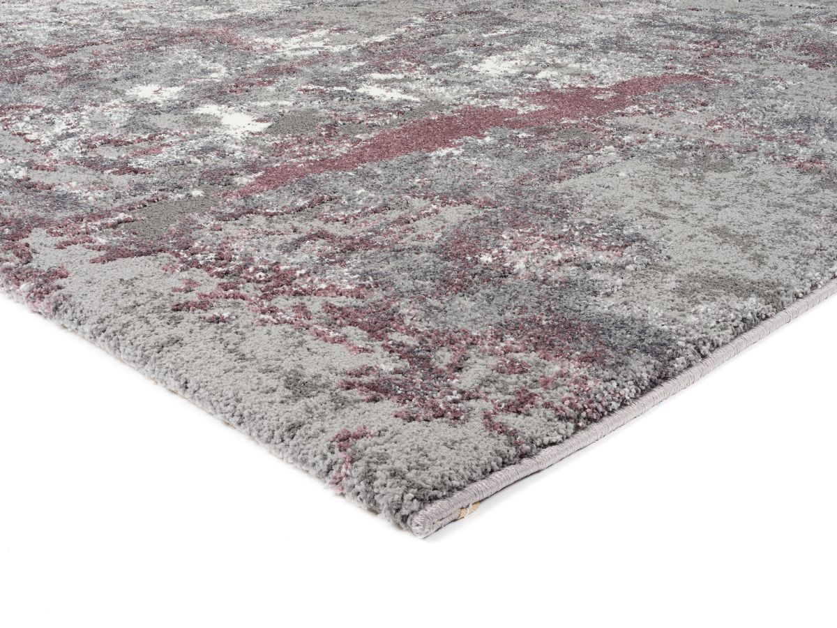 Webteppich Locri Aubergine-Beige 80 x 150 cm