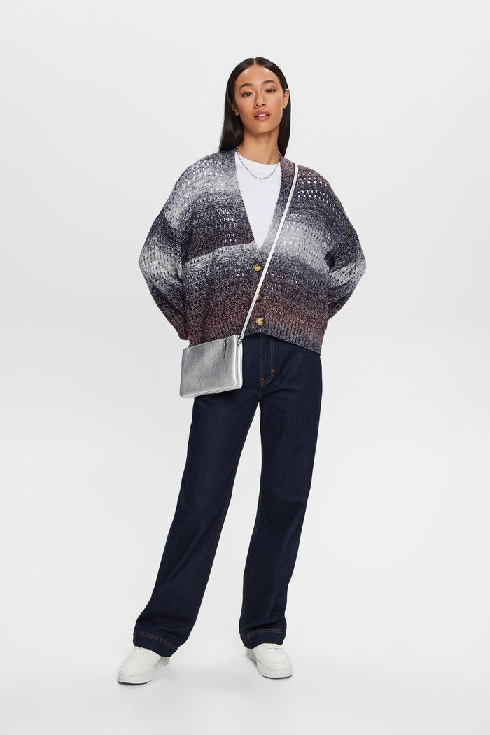 Offen gestrickter Dégradé-Cardigan