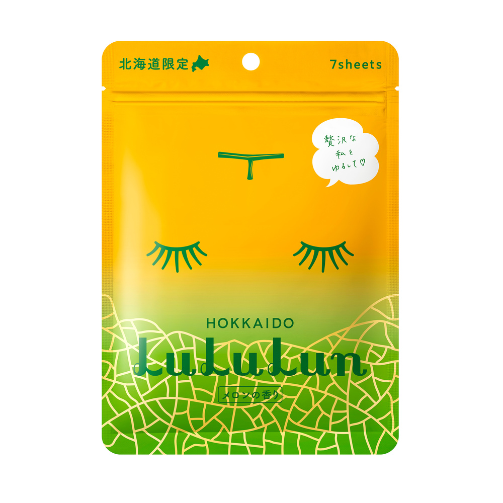 lululun Premium Hokkaido Melon, Pack 7 masques Masque tissu facial