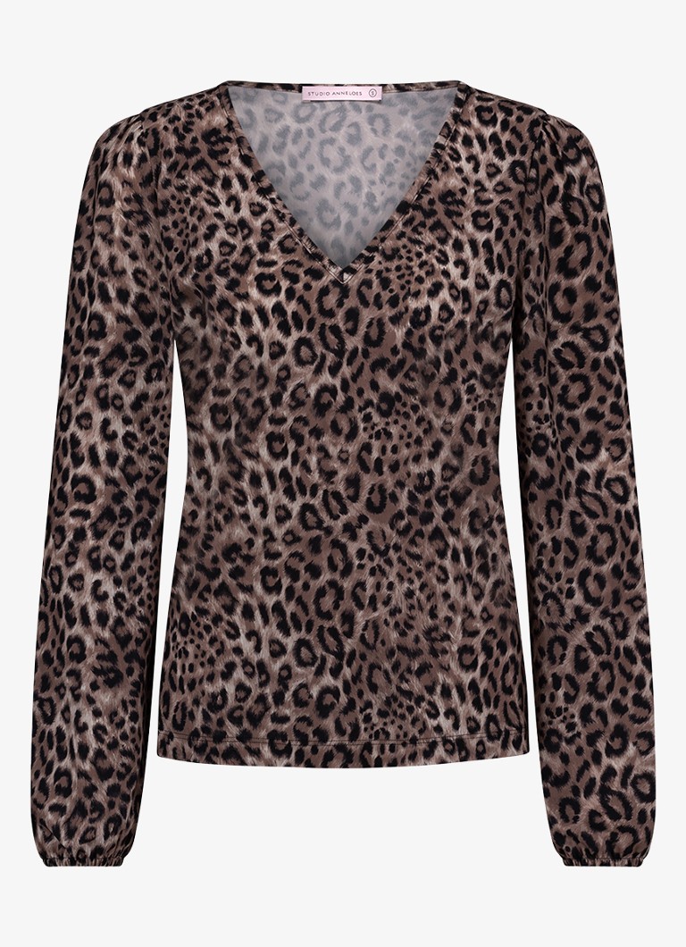 Studio Anneloes Soof top with leopard print