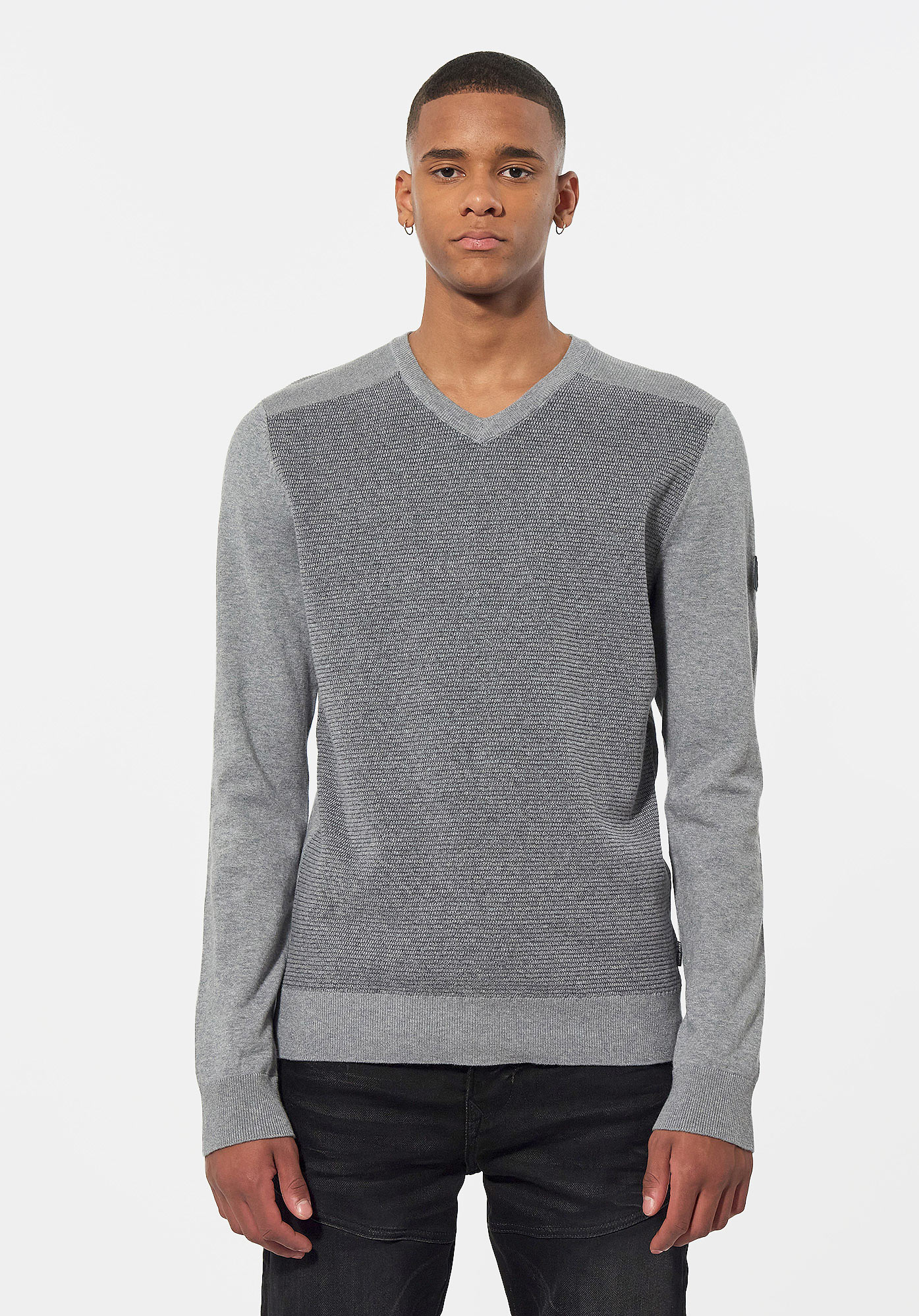 AELIS  Pull gris Homme