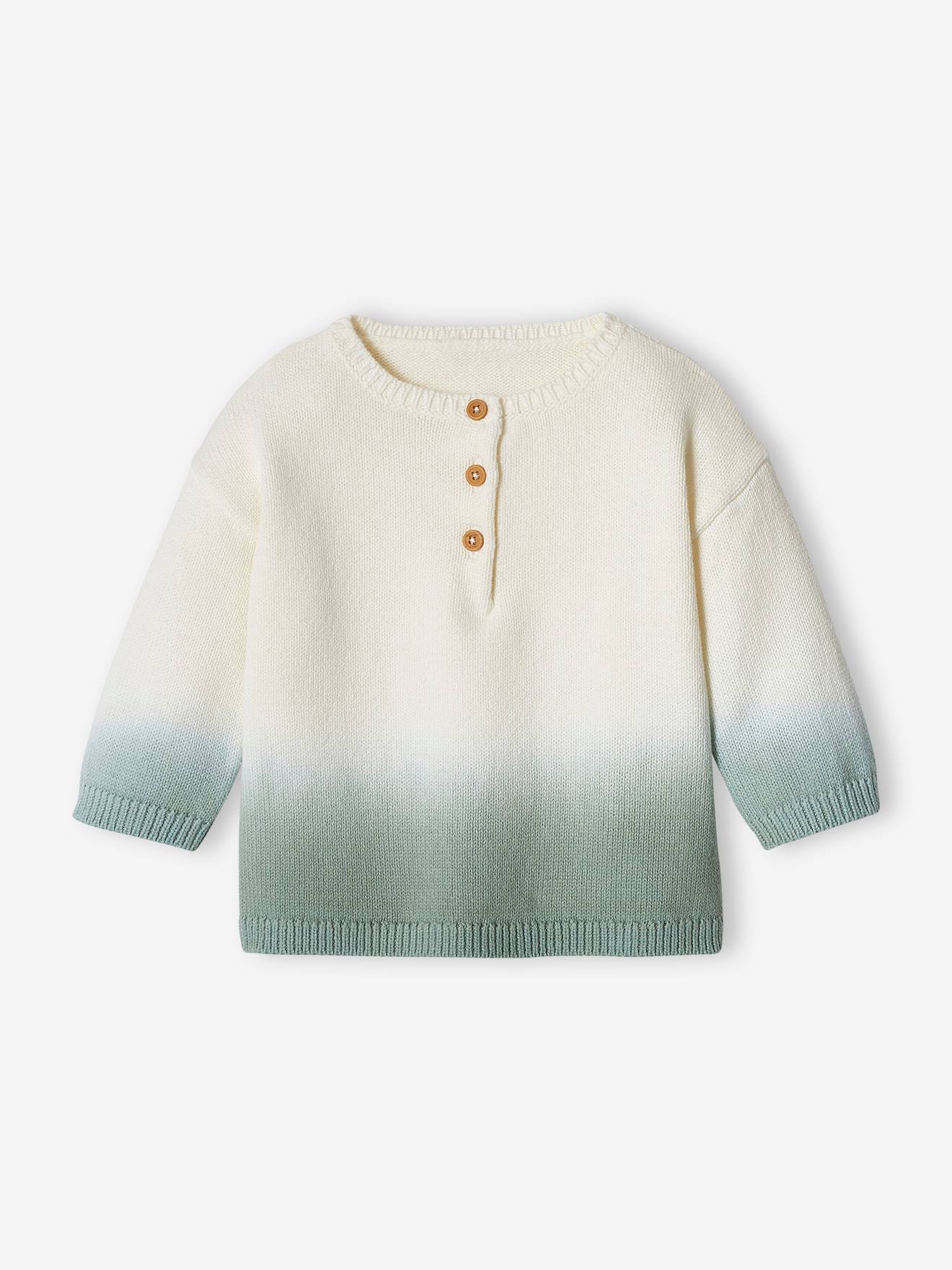 Pull bébé tie and dye écru