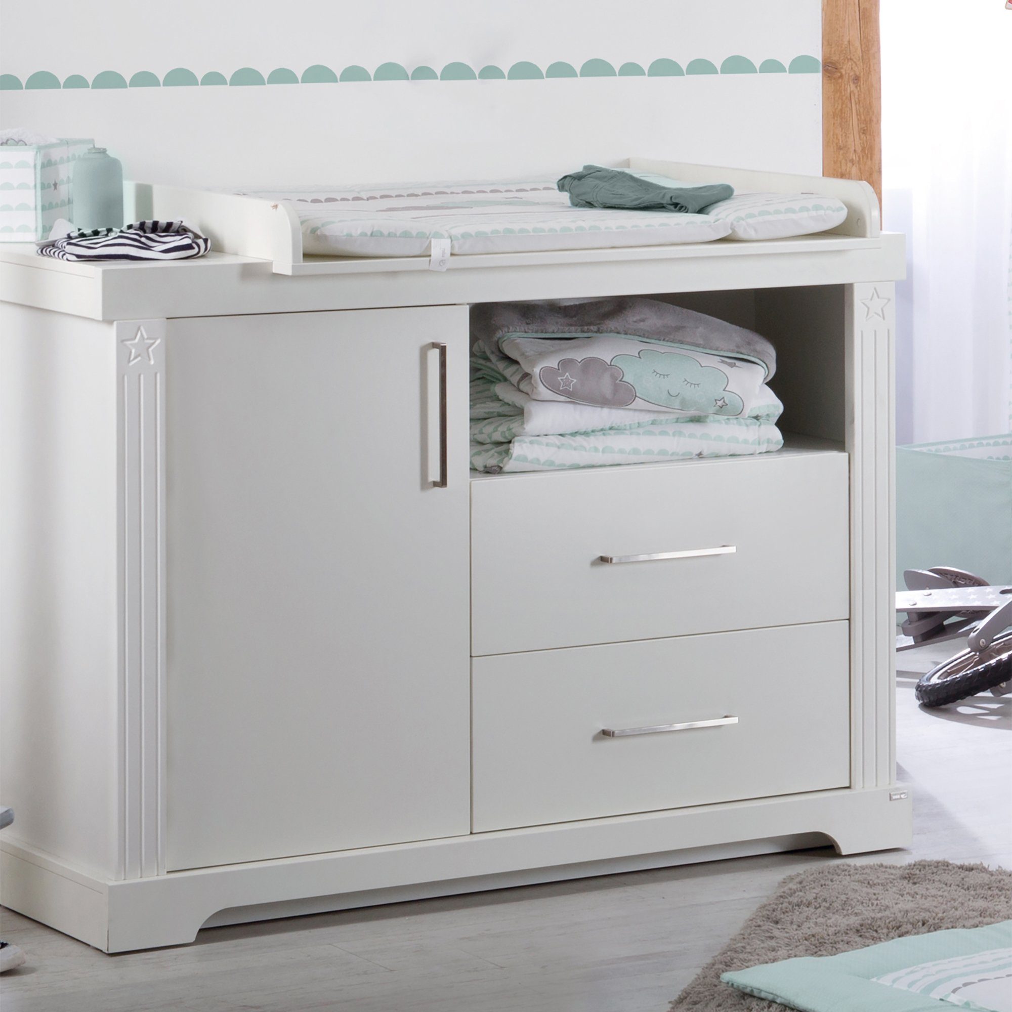 roba® Babyzimmer-Komplettset Maxi, Kombi-Bett & breite Wickelkommode