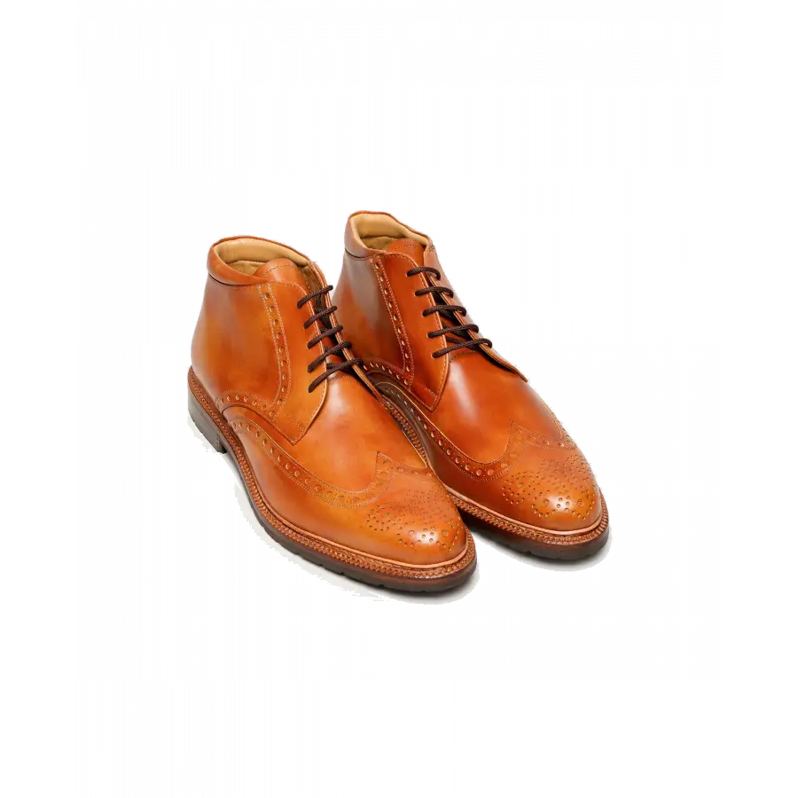 Heinrich Dinkelacker - Stiefeletten GENF H FULL-BROGUE TC Toscana calf - beige