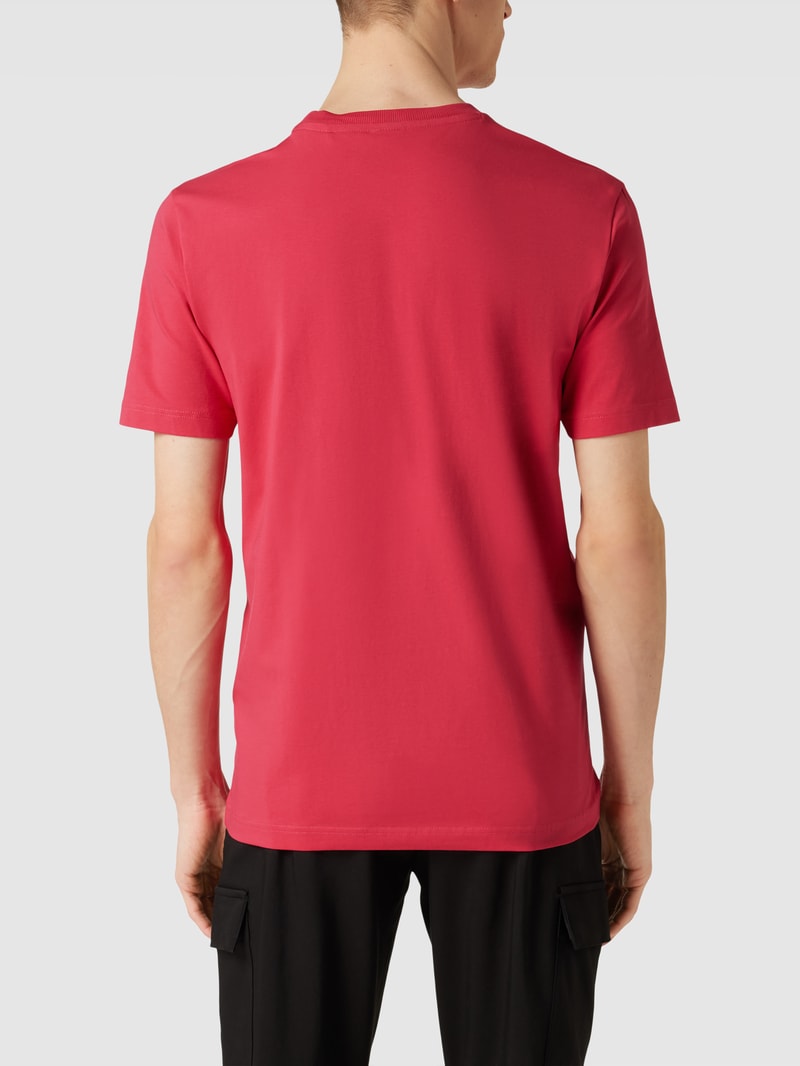 T-Shirt mit Label-Print in pink