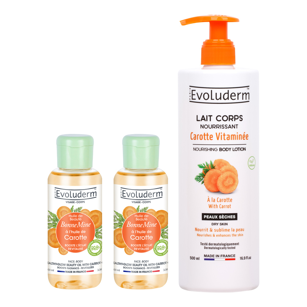 evoluderm Trio Éclat Naturel Carotte Routine