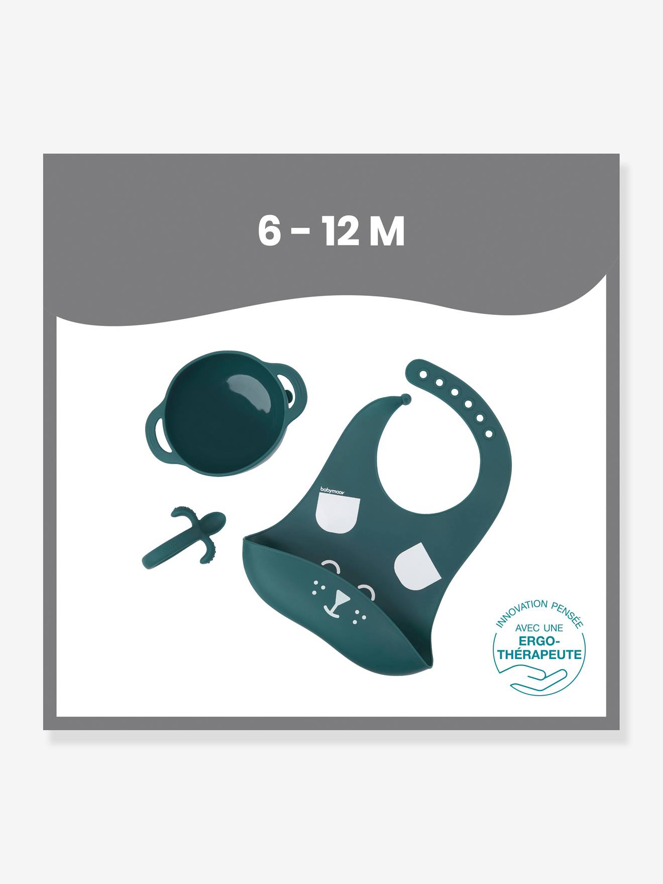 Kit repas silicone BABYMOOV First’Isy beige (renard)
