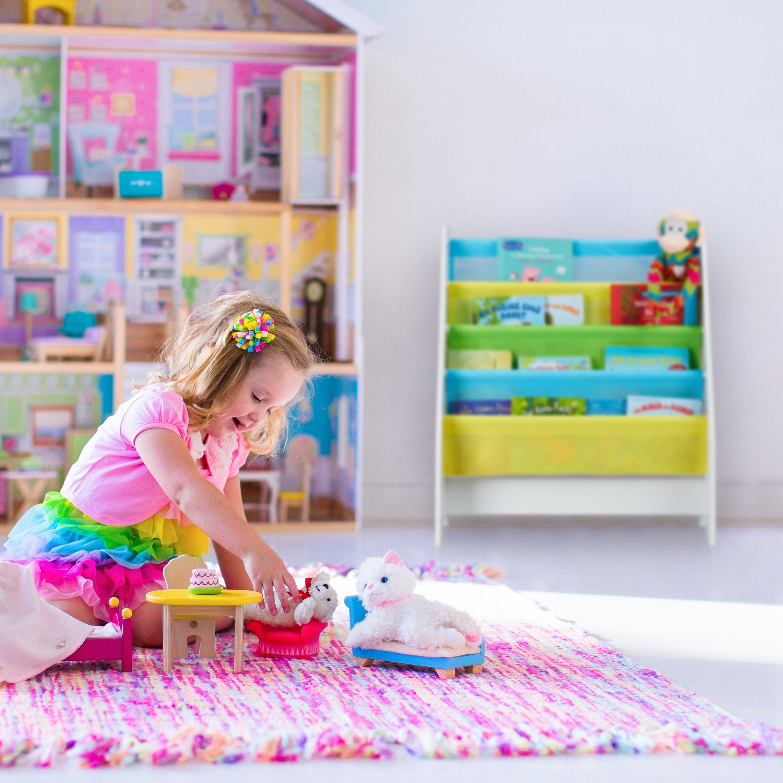 relaxdays Bücherregal Kinder Bücherregal, A