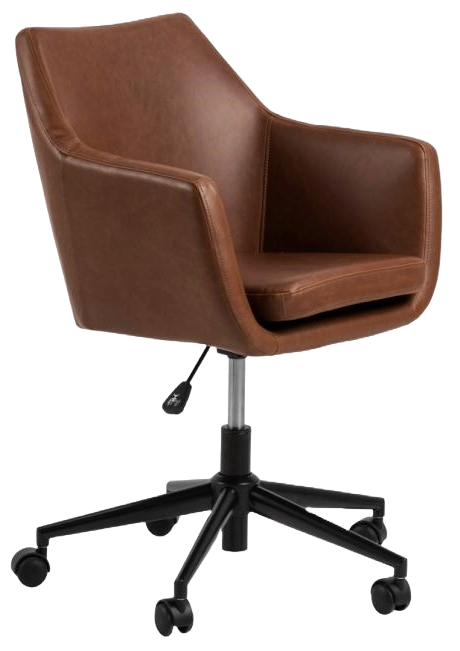 Schreibtischstuhl Nora Lederoptik Braun