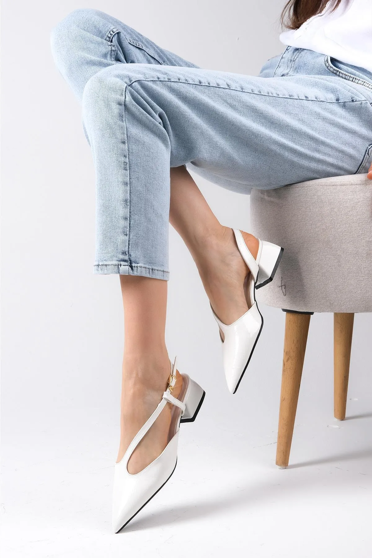 Mio Gusto  High Heels - Weiß - Blockabsatz