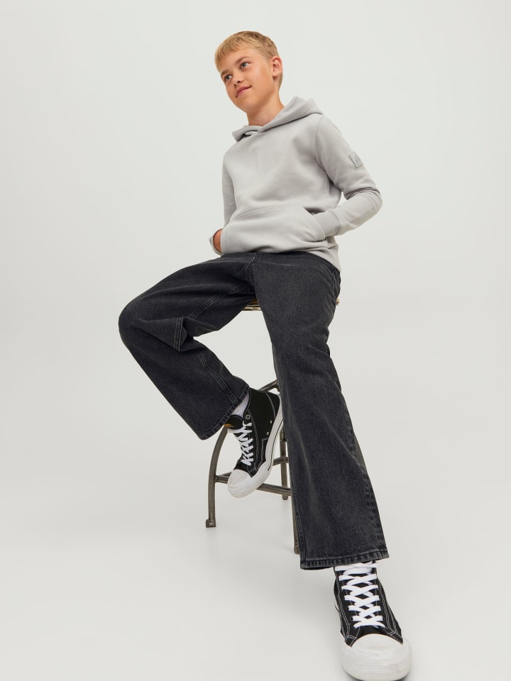 JACK & JONES Junior Jeans Baggy Fit JJIALEX JJORIGINAL MF 823 JNR in black denim günstig kaufen