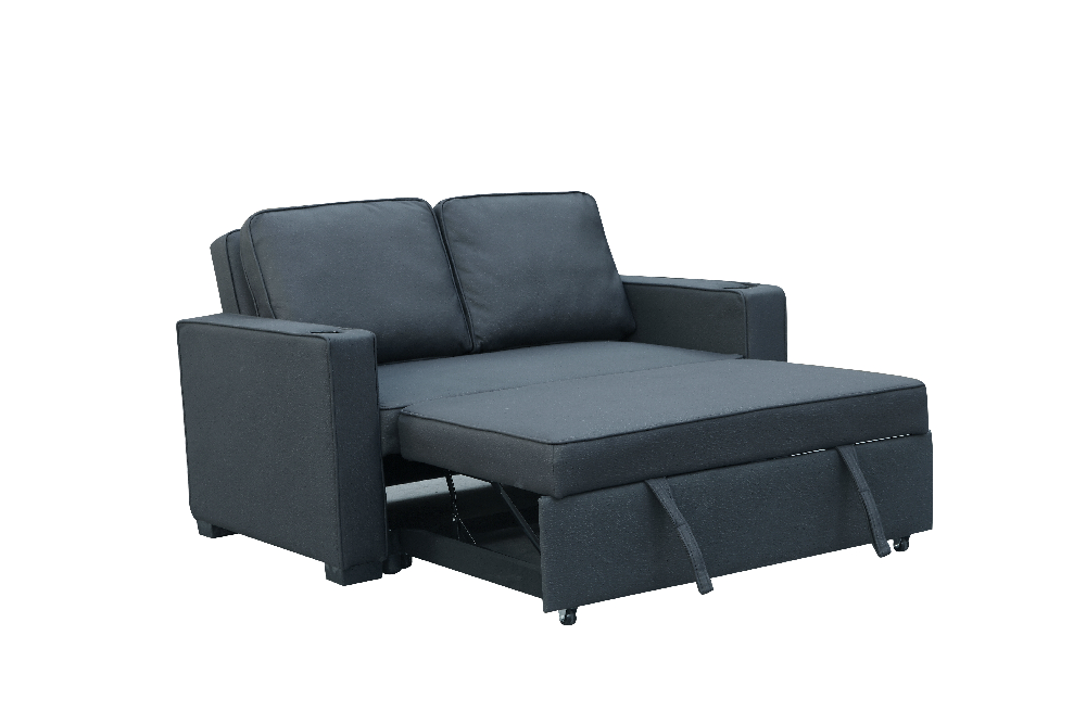 Happy Home 2-Sitzer Sofabett inkl. Kissen HSP105-DGR dunkelgrau