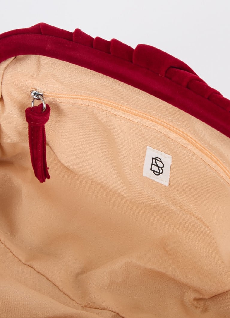 Becksöndergaard Bonita velvet clutch with bow detail