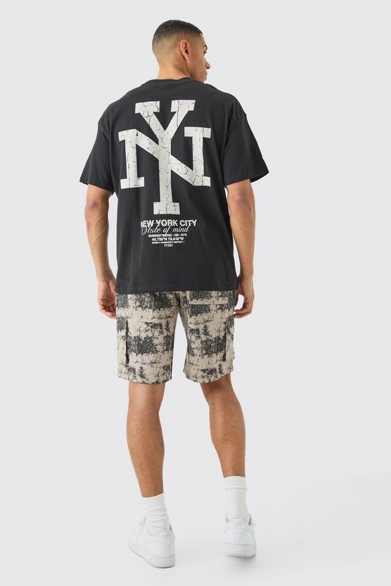 Lockere Camouflage Cargo-Shorts