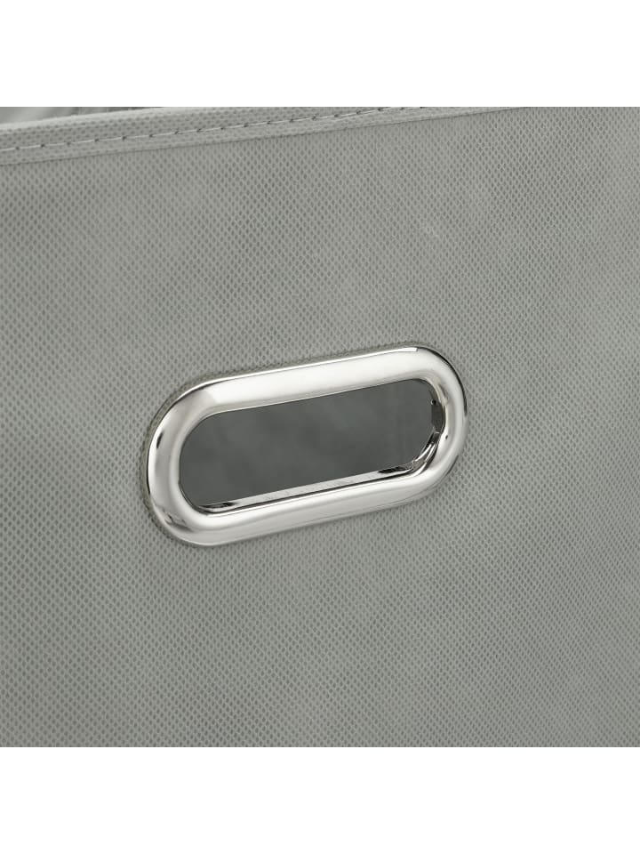 relaxdays 4 x Aufbewahrungsbox in Grau - (B)30 x (H)30 x (T)30 cm günstig kaufen onesize