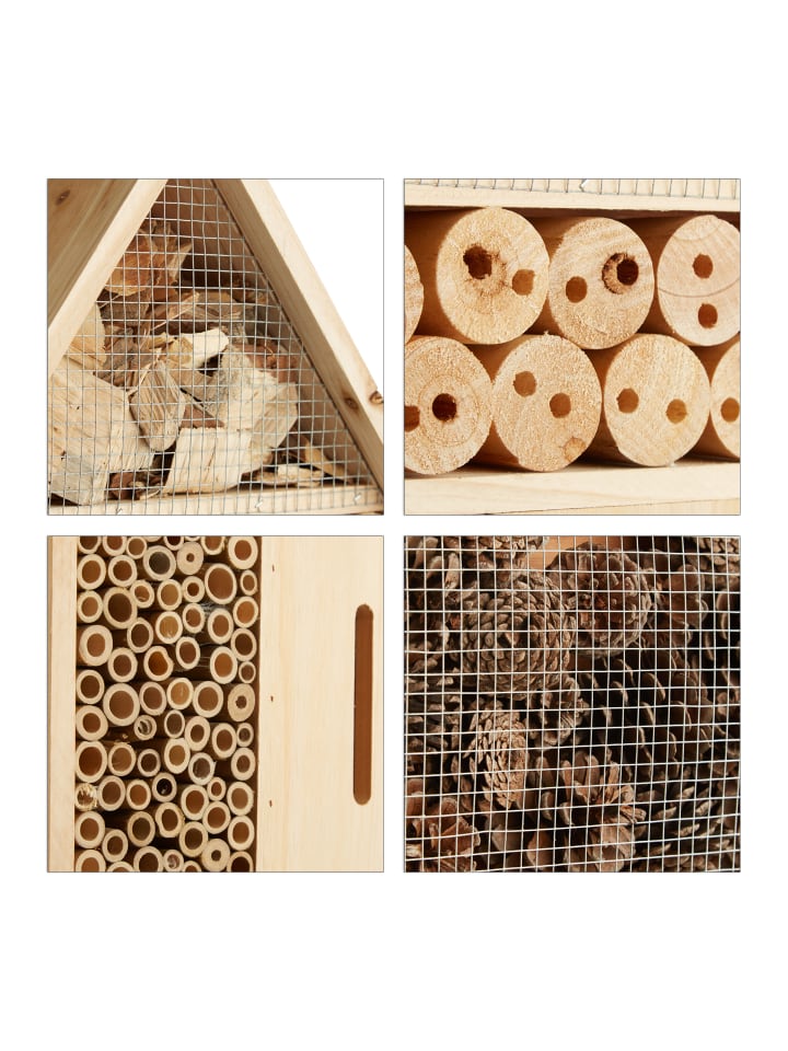 relaxdays Insektenhotel in Natur - (B)37 x (H)60,5 x(T)9 cm günstig kaufen onesize