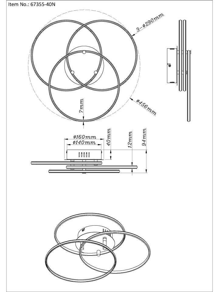 Globo lighting Deckenleuchte 
