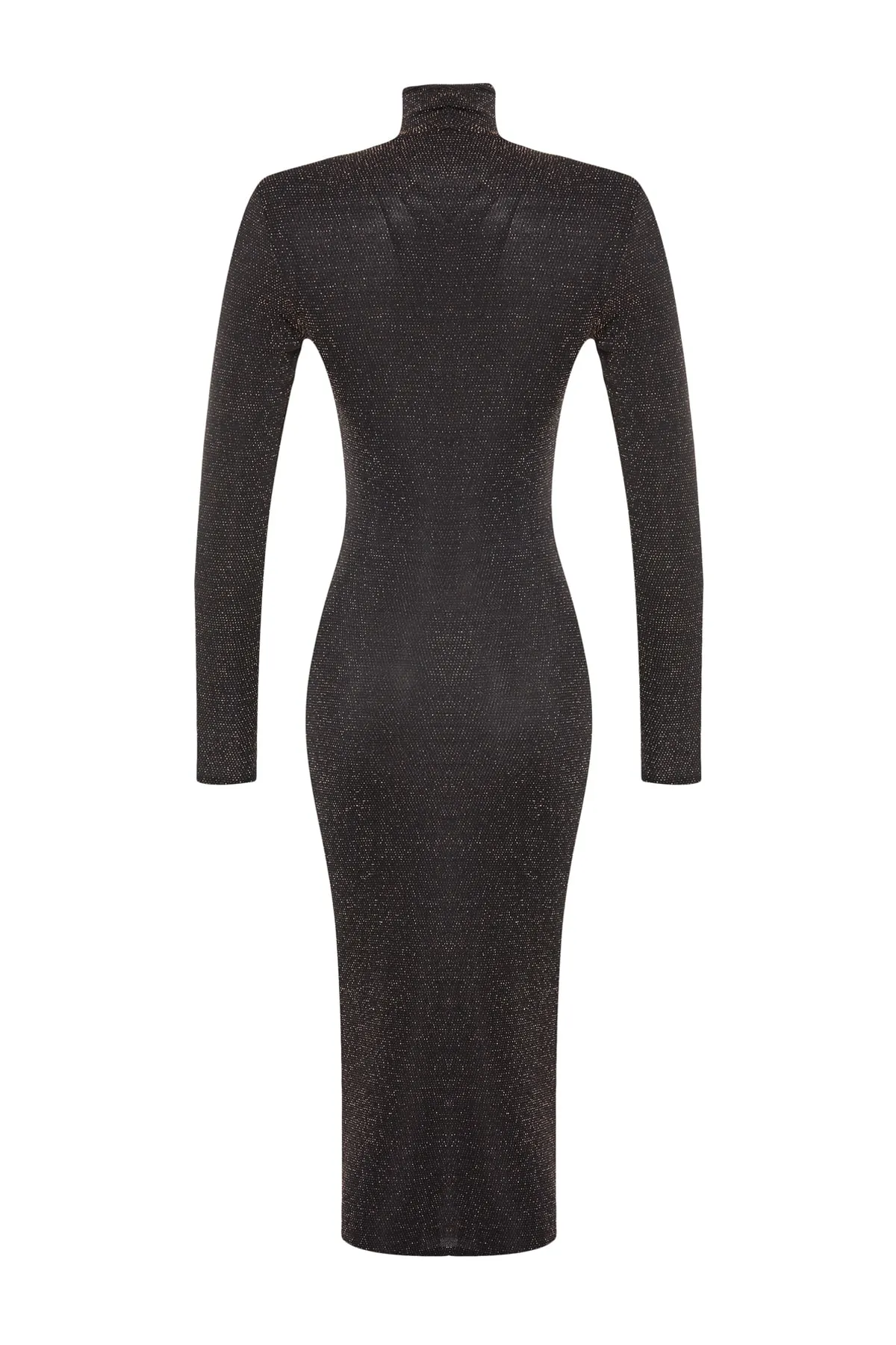 Trendyol Collection  Elegantes Abendkleid mit goldenem Lurex-Raffendetail TPRAW22EL1228
