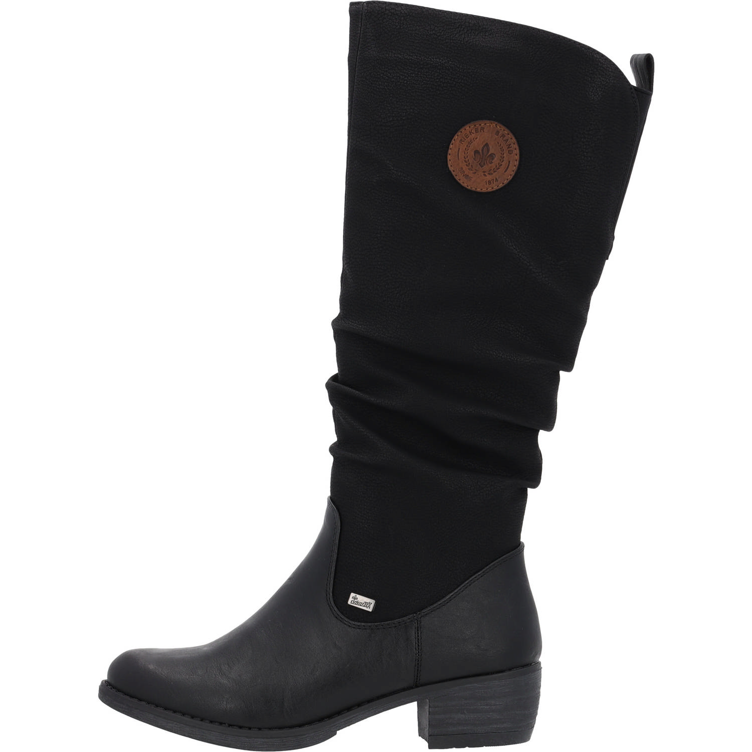 Rieker 93157, Stiefel, Damen, Schwarz (Braun/Schwarz)