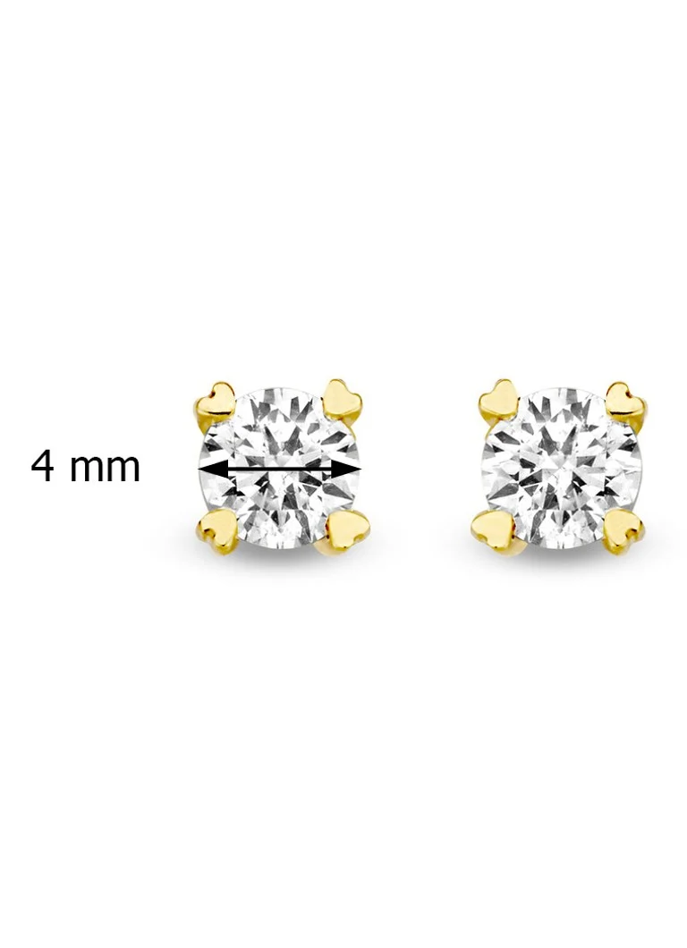 Diamond Point Yellow gold earrings 0.28 ct diamond Hearts & Arrows