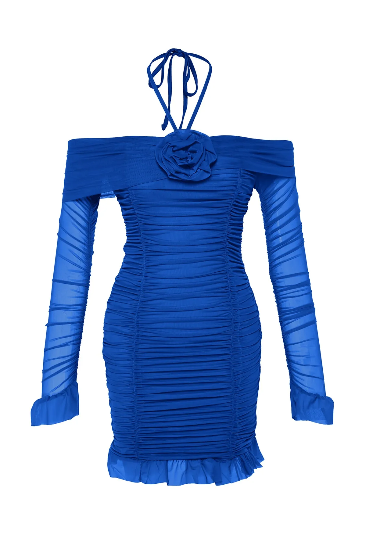 Trendyol Collection  Saks Tailliertes, gefüttertes Abendkleid aus Tüll TPRSS23EL00309