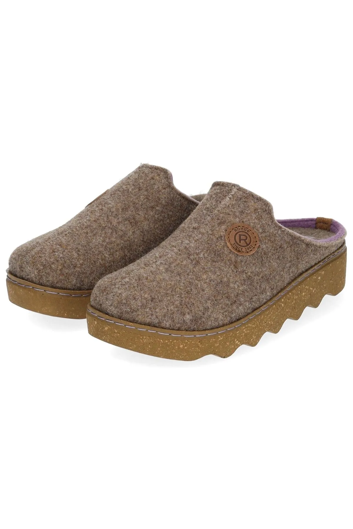 Rohde  Hausschuh - Beige - Flacher Absatz