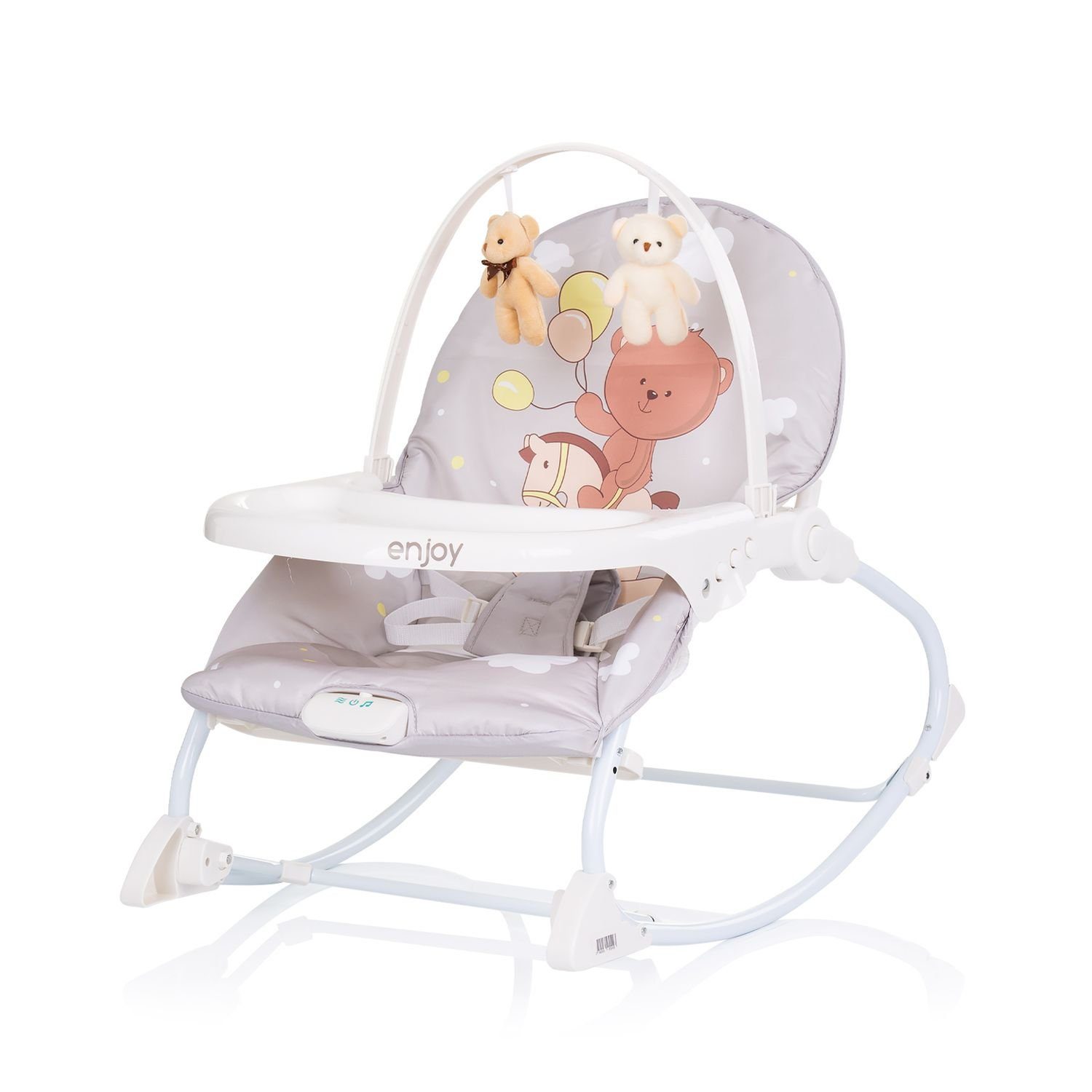 Chipolino Babywippe Babywippe Enjoy, Stuhl, Schaukelfunktion, Musikfunktion, Spielbogen