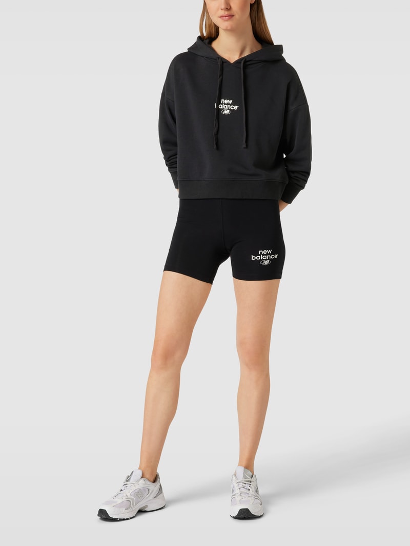 Hoodie mit Logo-Print Modell 'Essentials Graphic' in schwarz