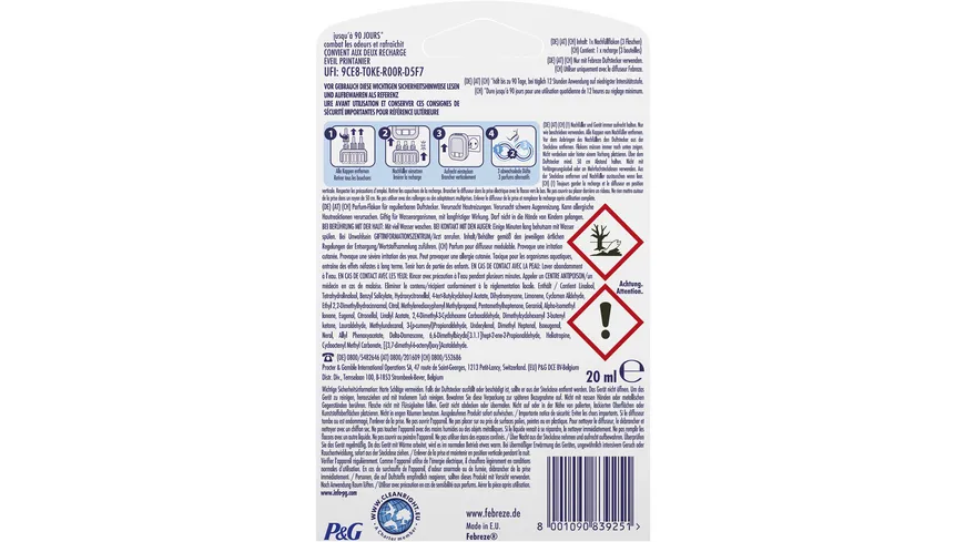 Febreze 3VOLUTION Lufterfrischer Nachfüllflakon Lenor Aprilfrisch 20 ml