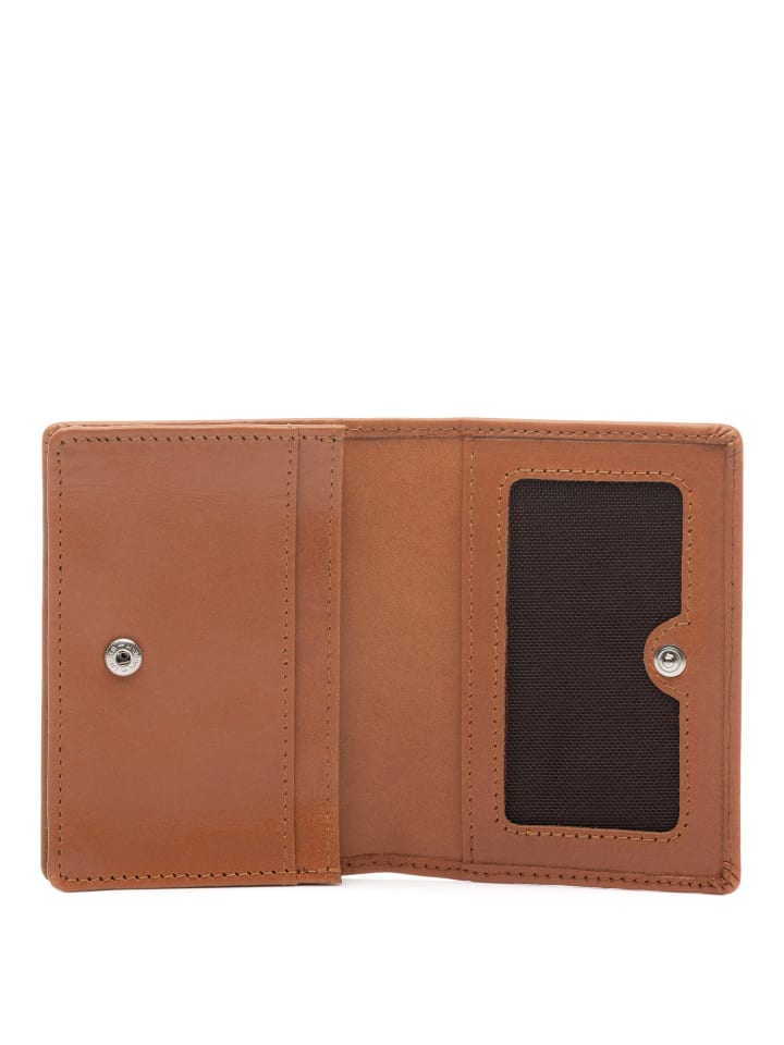 SID & VAIN Leder-Kartenetui echt Leder Geldbeutel Damen groß hell-tan in braun günstig kaufen onesize