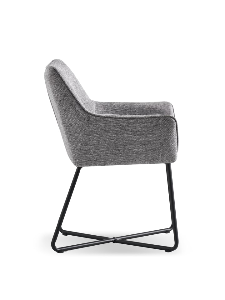 B&D Home 2er-Set: Esszimmerstuhl BREIGHT in Grau - (B)56 x (H)83 x (T)59 cm günstig kaufen onesize