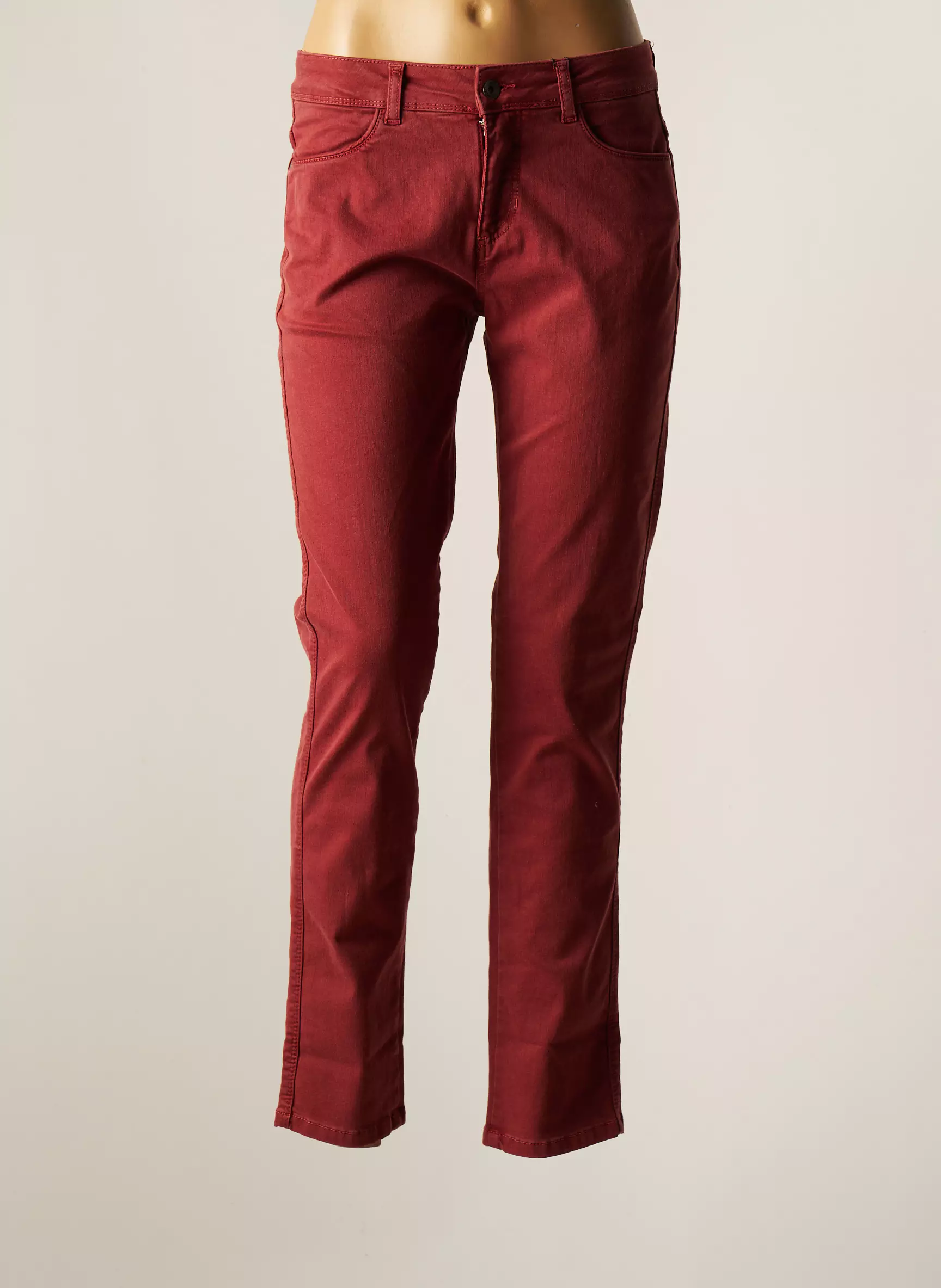 Jensen Pantalons Slim Femme couleur rouge
