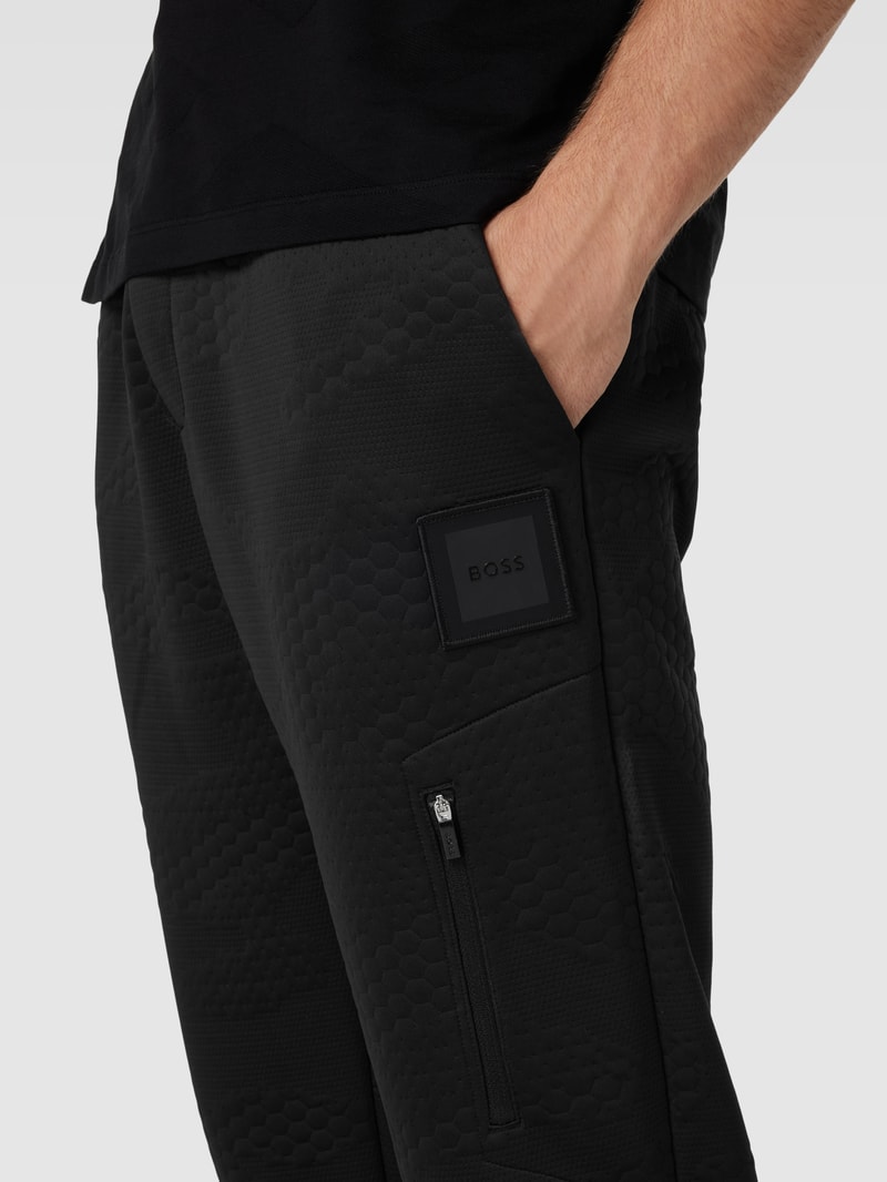 Sweatpants mit Label-Patch Modell 'Havion Lotus' in schwarz