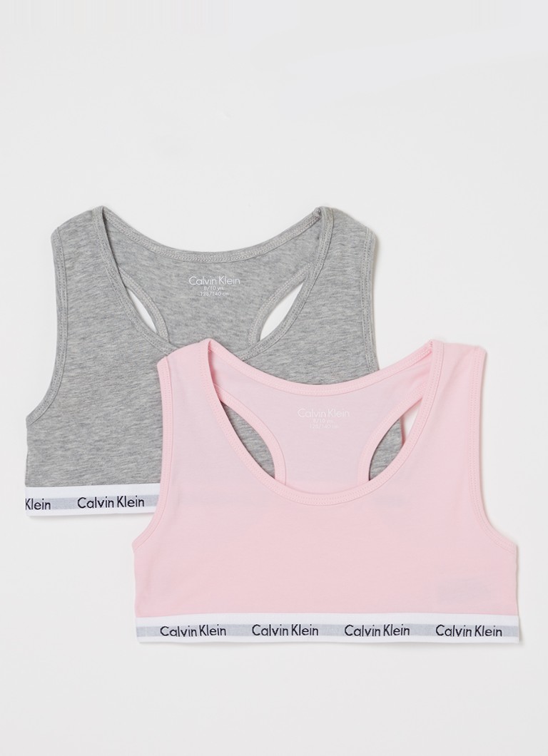 Calvin Klein Bralette with logo band in a 2-pack