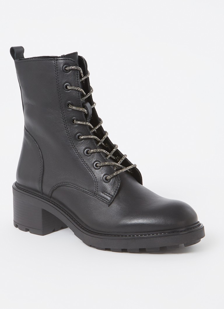 Stivali stringati in pelle Plexie di Dune London