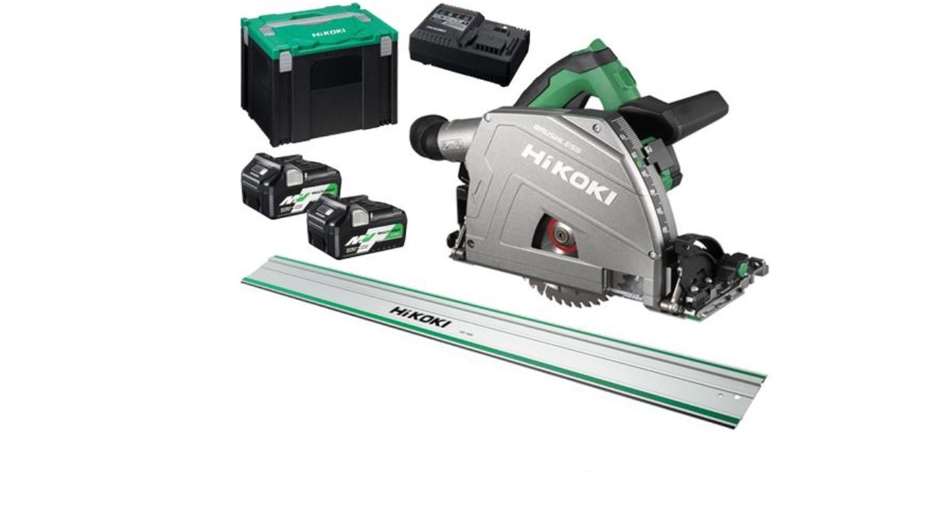 HiKOKI KSC3606DPAWV1Z akumuliatorinis rotacinis diskinis pjūklas, 66 mm, daugiavoltis, 36 V, 4,0 Ah, ličio jonų, HSC IV korpusas, liniuotė, 1600 mm