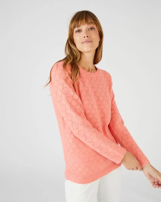 Pull maille ajourée