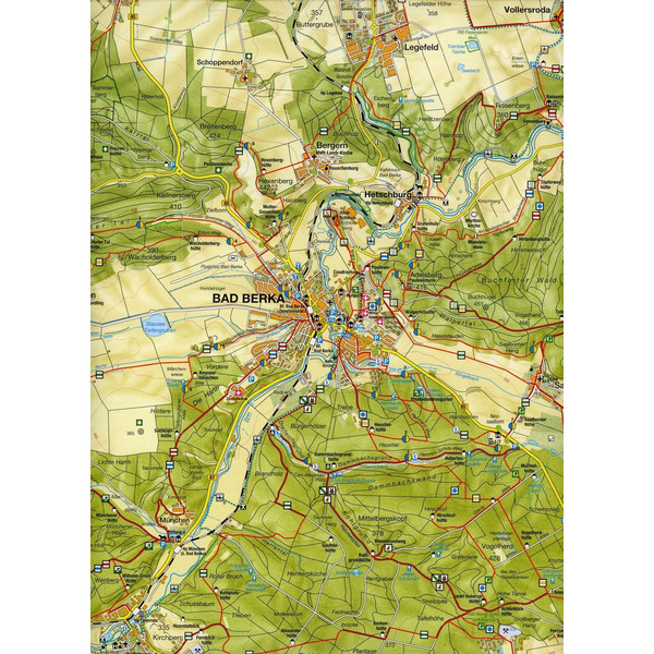 Wanderkarte Bad Berka und Mittleres Ilmtal 1 : 30 000 - Wanderkarte