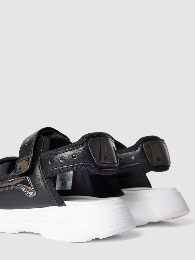 Sandalen mit Label-Print Modell 'MURIEL' in schwarz