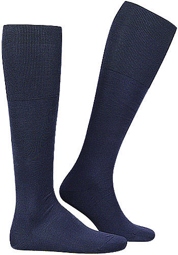 Falke, Serie Luxury No.9, Kniestrümpfe, Baumwolle, dunkelblau