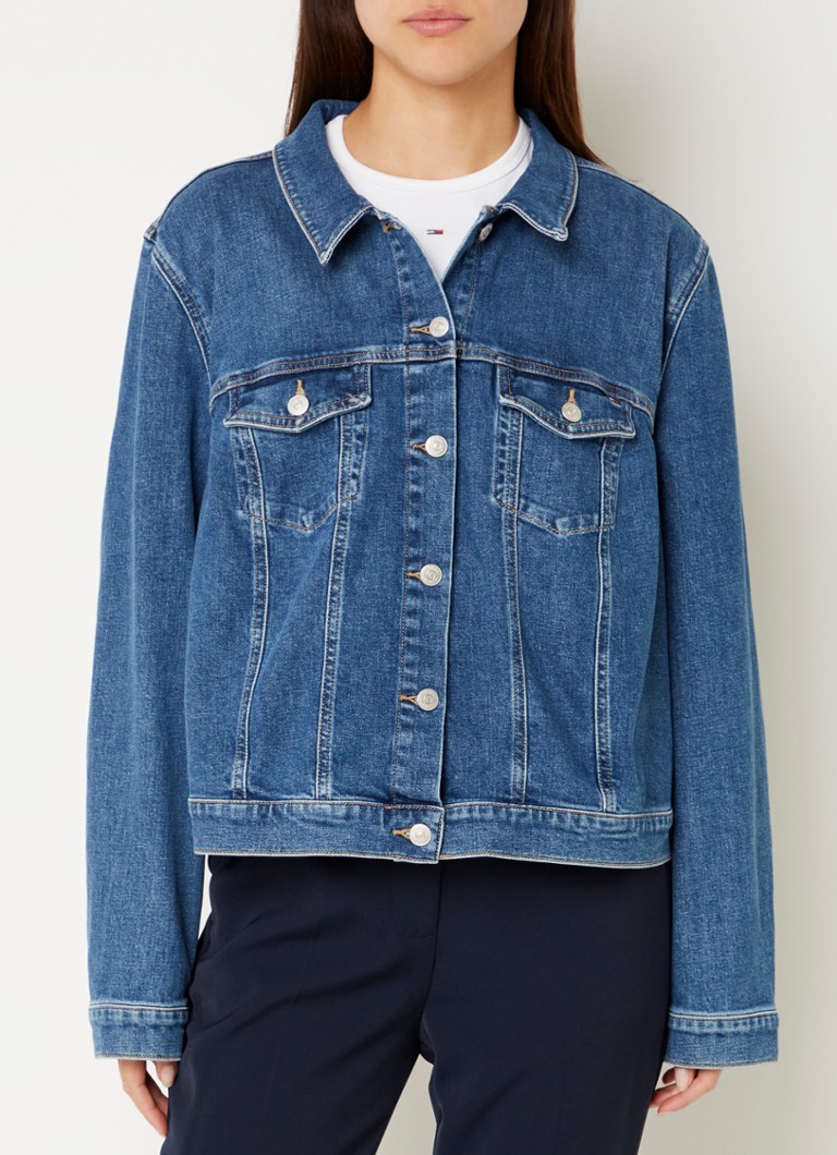 Jachetă din denim Tommy Hilfiger cu buzunare la piept