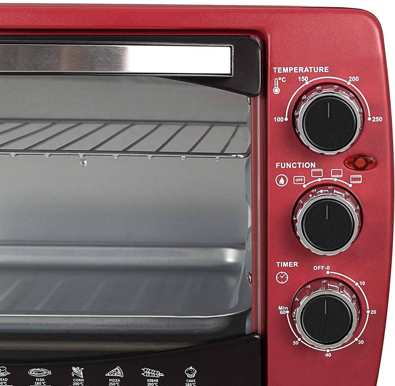 Woltu Minibackofen, Mini Backofen 21L,1280W,Timer 60 Min