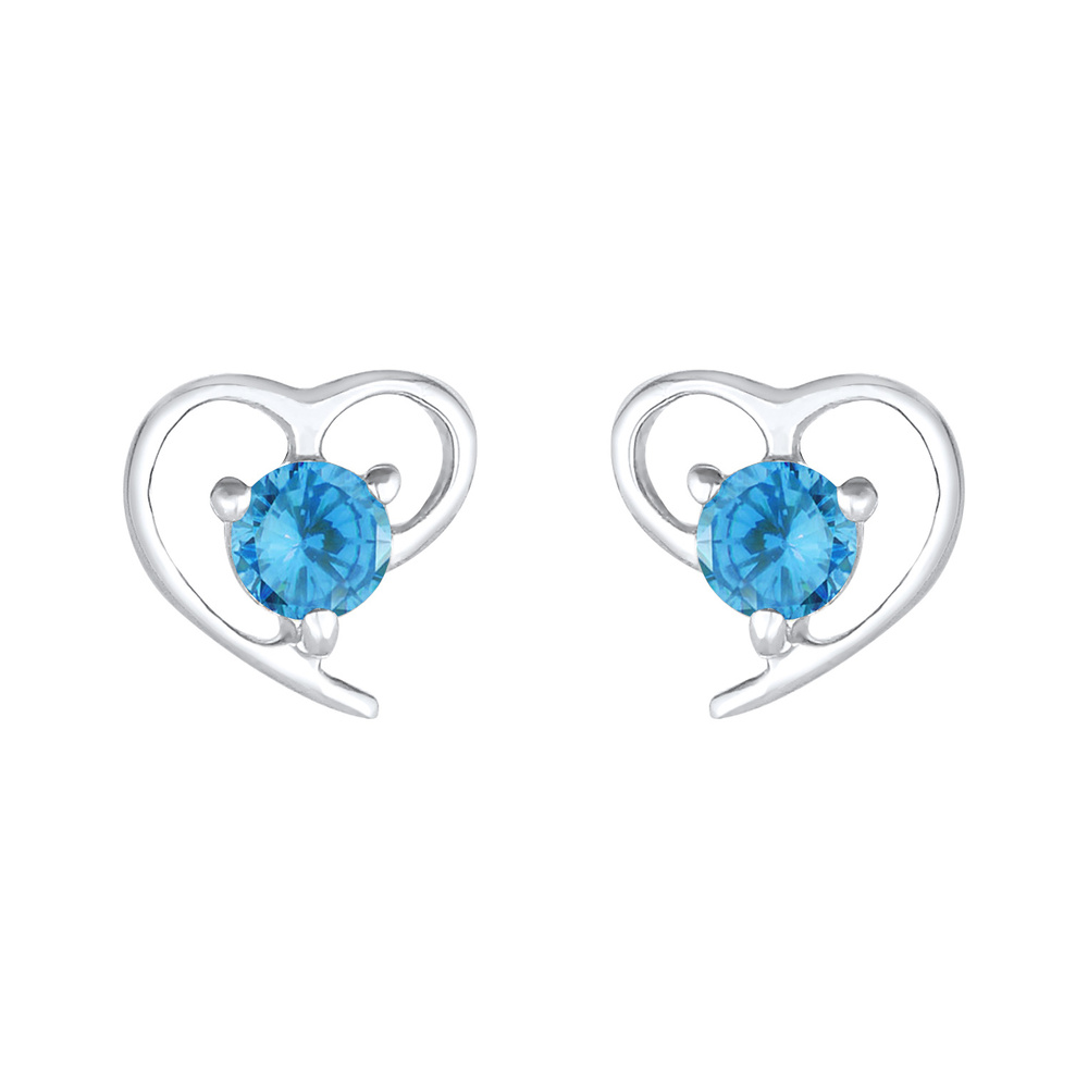 Elli Elli Boucles d'Oreilles Femme Motif Coeur Élégant avec Cristaux de Zircone en Arg Boucles d'oreilles